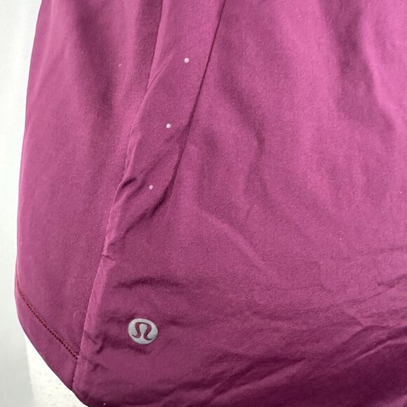 Lululemon Run For Cold Running Vest Plum Full Zip Size 6 Mock Neck - Picture 10 of 16